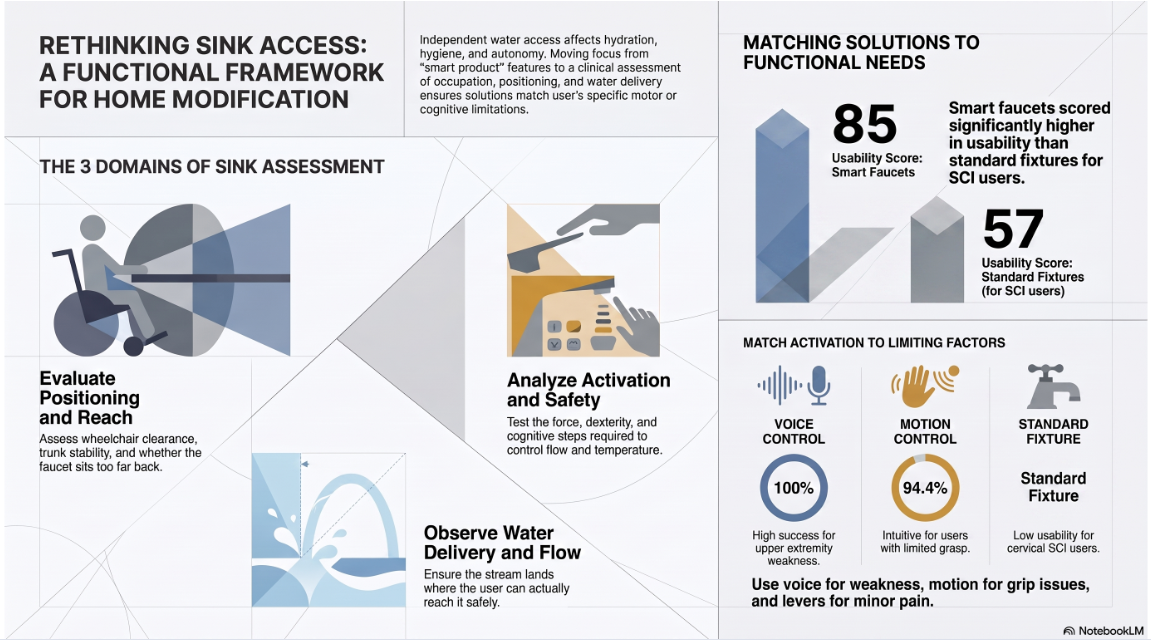 From Research to Practice: Clinical Decision-Making About Sink Access, Faucets, and Water Use at Home